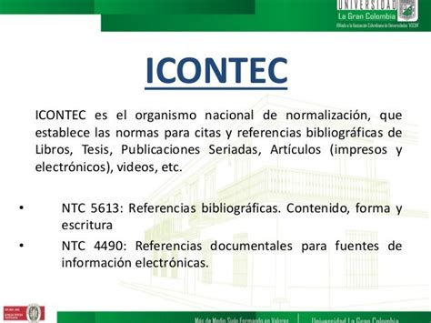 generador de referencias icontec|Normas ICONTEC: aprende su formato y cómo citar 2023